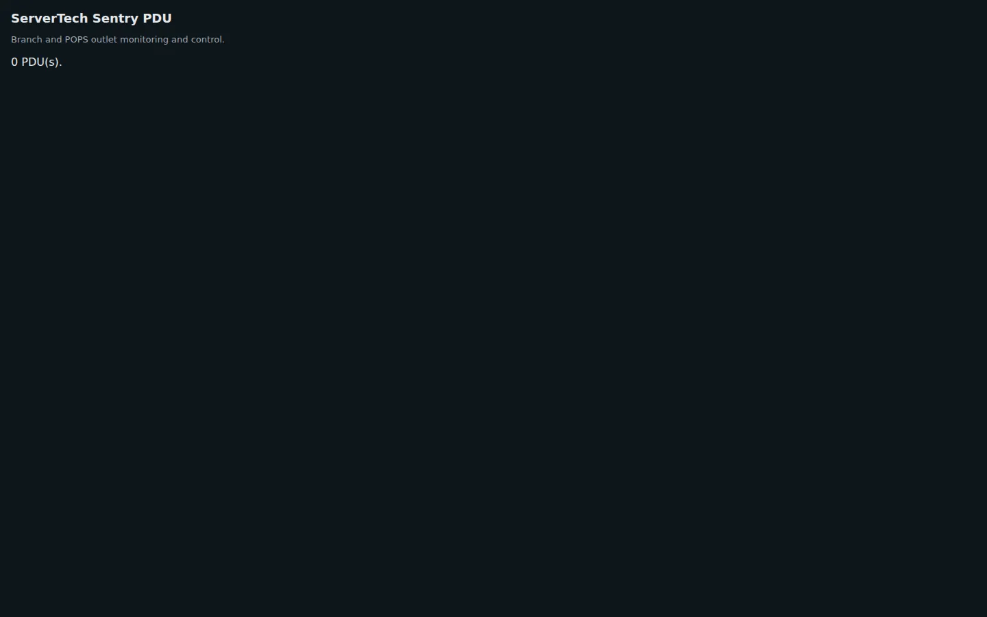ServerTech Sentry PDU screenshot